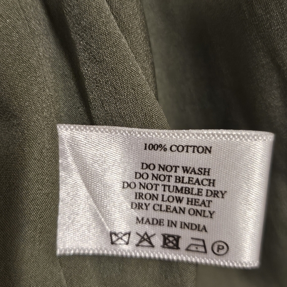 Anthro Aztec South Western Embroidered Tassel Olive Velvet Parka Jacket size M - Picture 15 of 16